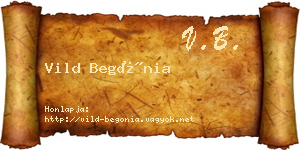 Vild Begónia névjegykártya