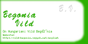 begonia vild business card
